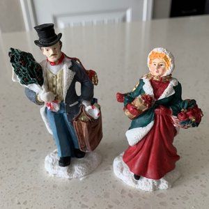 Victorian Christmas couple